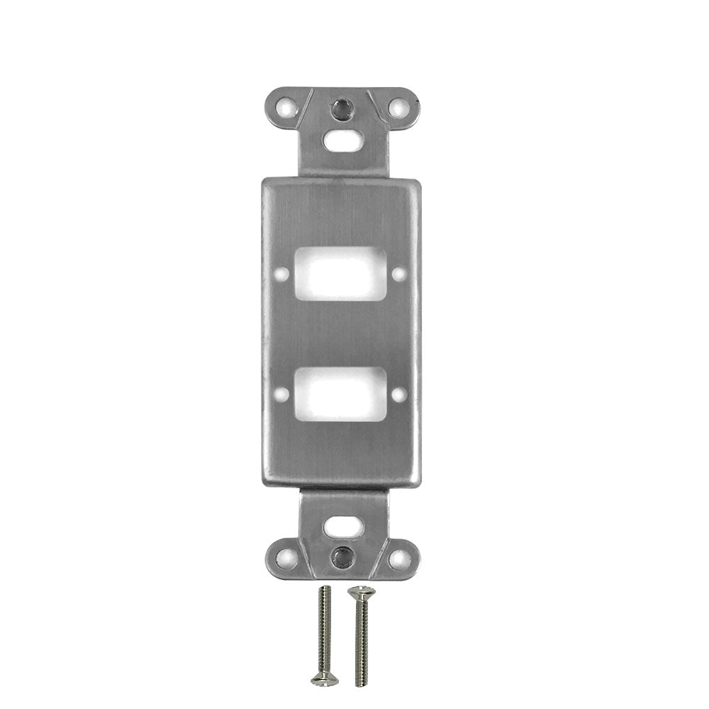 Decora Strap 2x ICDB Cutout - Stainless Steel Wall Plate – Generic
