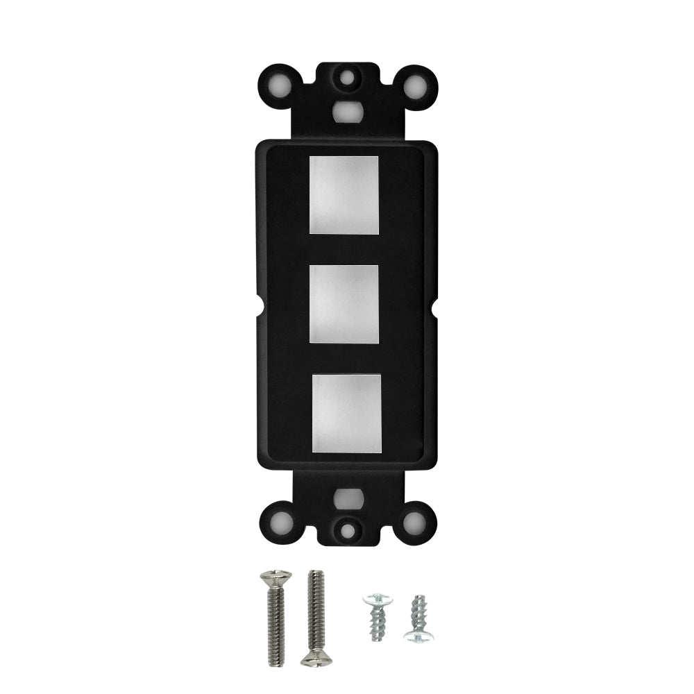 Decora Strap 3-Port Keystone - Black – Generic