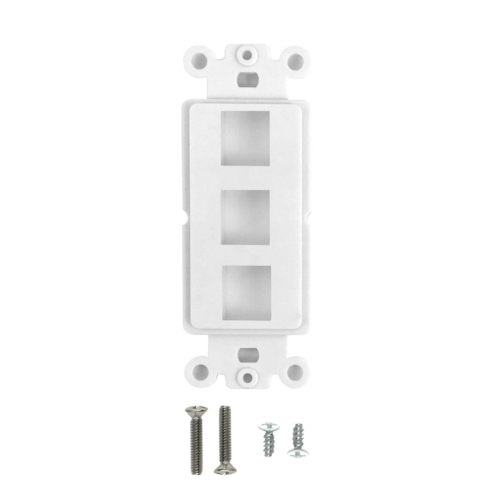 Decora Strap 3-Port Keystone - White – Generic – Decora Wall Plates & Straps