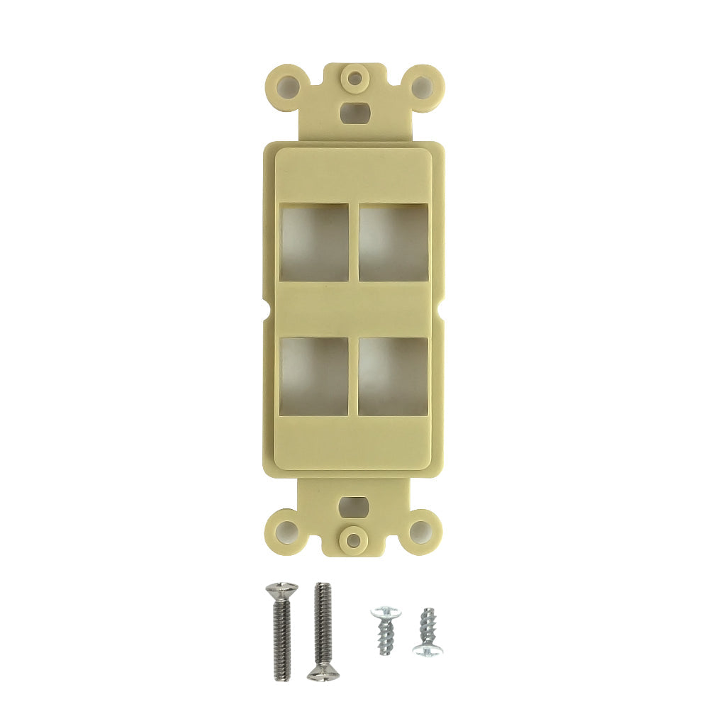 Decora Strap 4-Port Keystone - Ivory – Generic