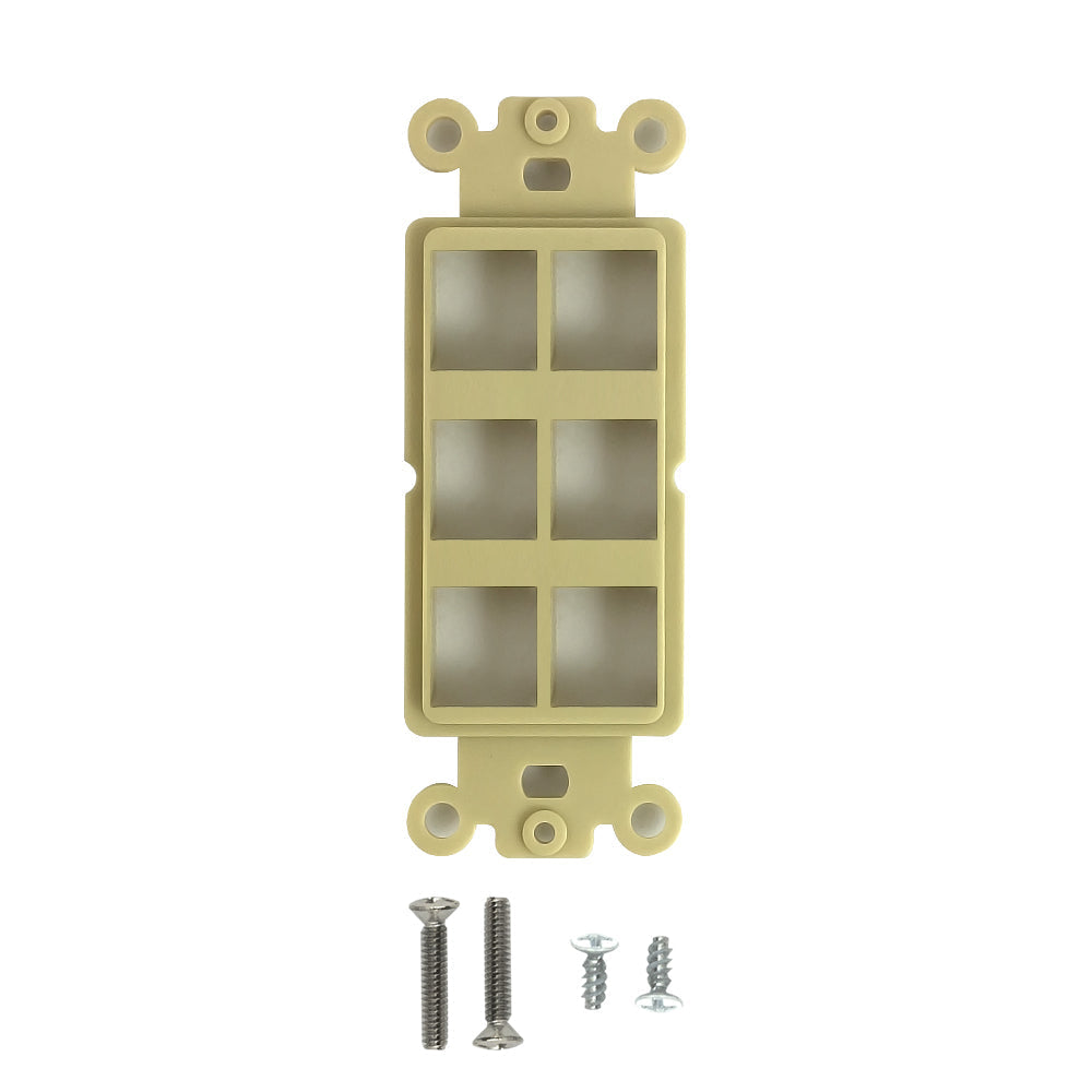 Decora Strap 6-Port Keystone - Ivory – Generic