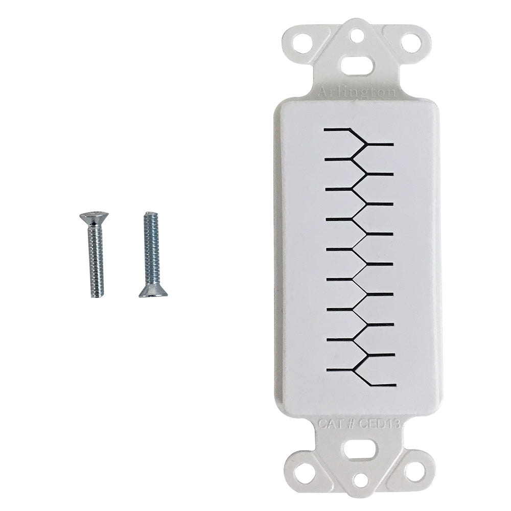 Decora Strap, Pass Through, Slotted Style - White – Generic – Pass-Through Wall Plates