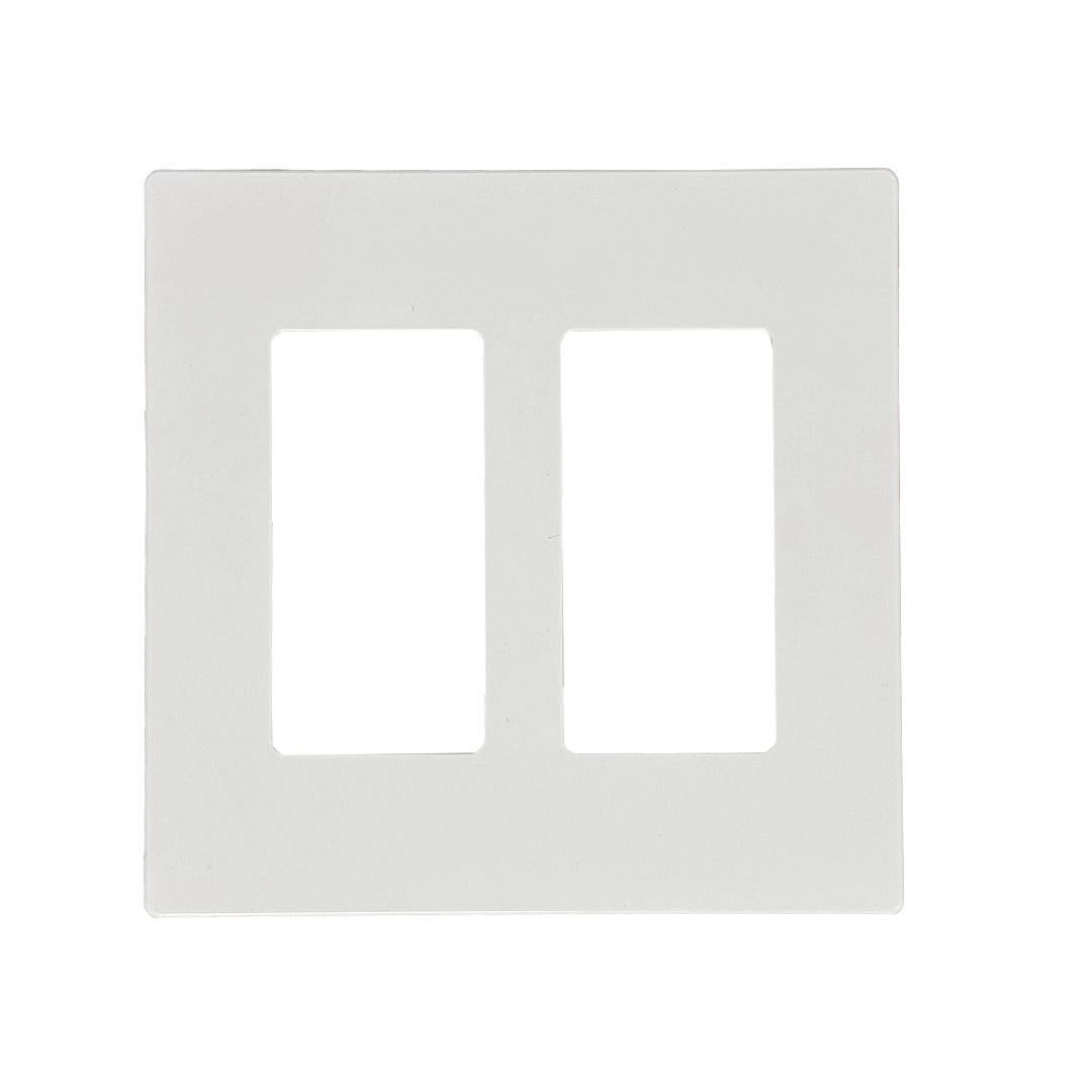 Decora Screw-Less Wall Plate- Double Gang - White – Generic