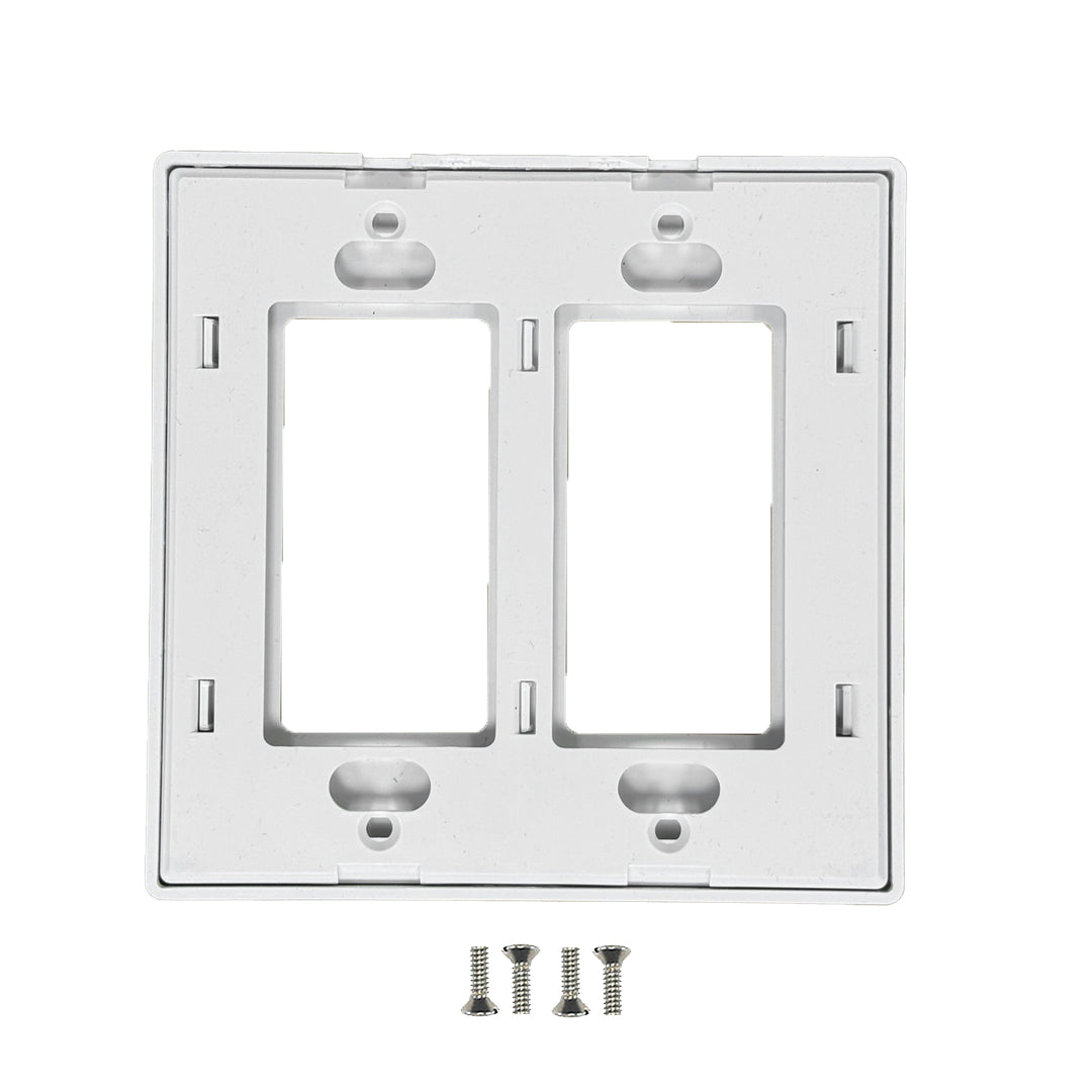 Decora Screw-Less Wall Plate- Double Gang - White – Generic – Decora Wall Plates & Straps (photo 3)