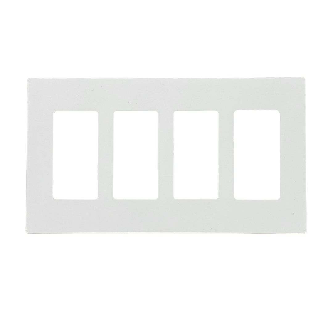 Decora Screw-Less Wall Plate- Quad Gang - White – Generic