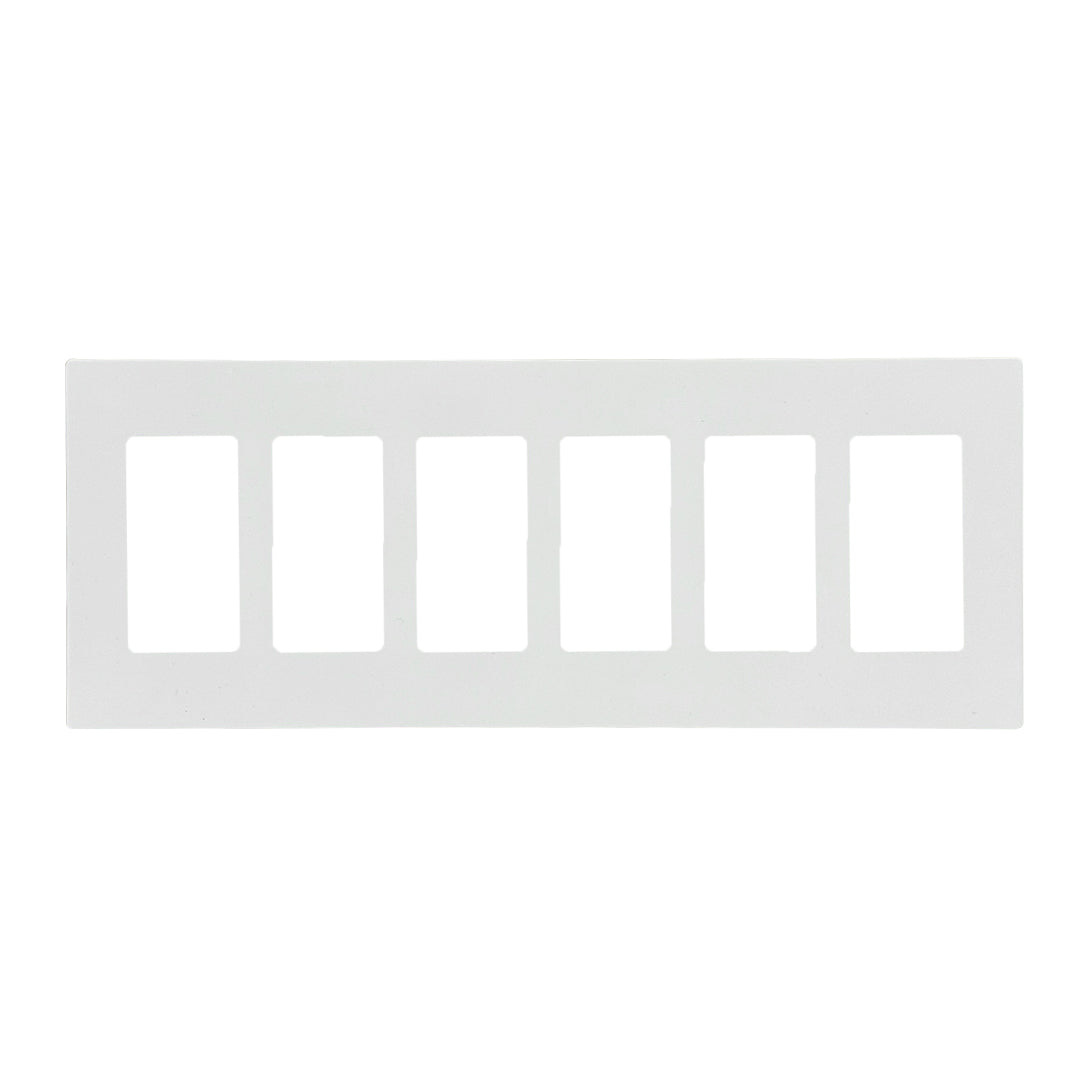 Decora Screw-Less Wall Plate- Six Gang - White – Generic – Decora Wall Plates & Straps
