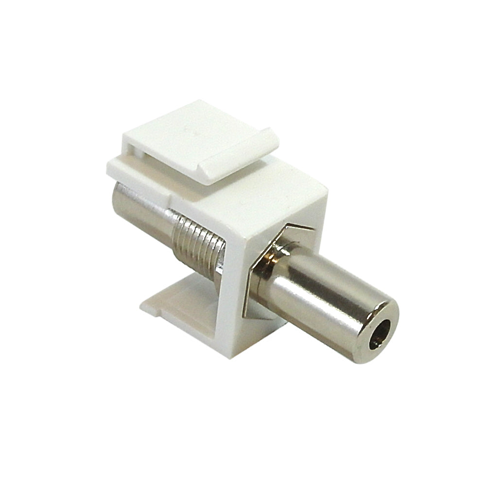 3.5mm Female to Female Stereo Keystone Wall Plate Insert - White – Generic