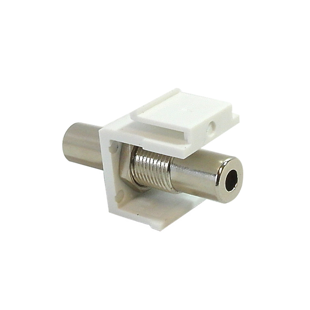 3.5mm Female to Female Stereo Keystone Wall Plate Insert - White – Generic – Wall Plate Inserts & Jacks (photo 2)