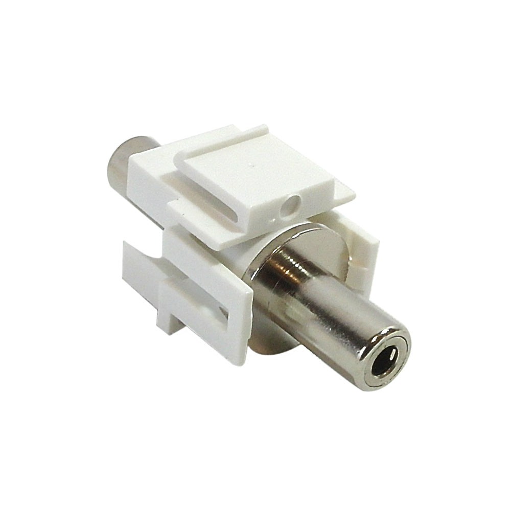 3.5mm 4C F/F Keystone Wall Plate Insert - White – Generic