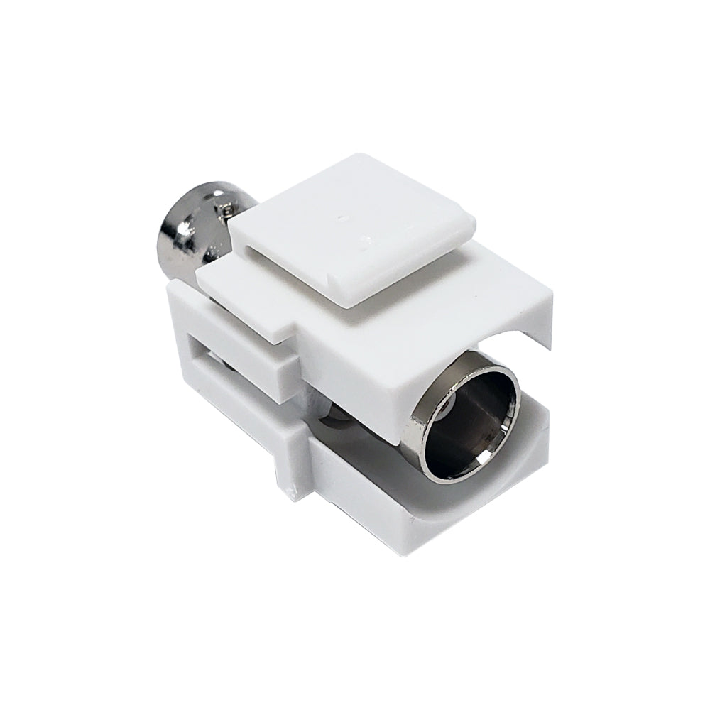 BNC Female/Female Keystone Wall Plate Insert, Nickel Plated - 75 Ohm – Generic – Wall Plate Inserts & Jacks