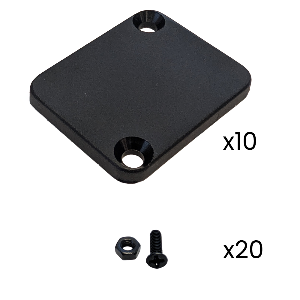 D-Cut Blank Cover - Black - Pack of 10 – Generic – Wall Plate Inserts & Jacks (photo 2)
