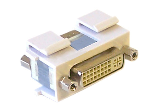 DVI Female/Female Double-Keystone Wall Plate Insert – Generic