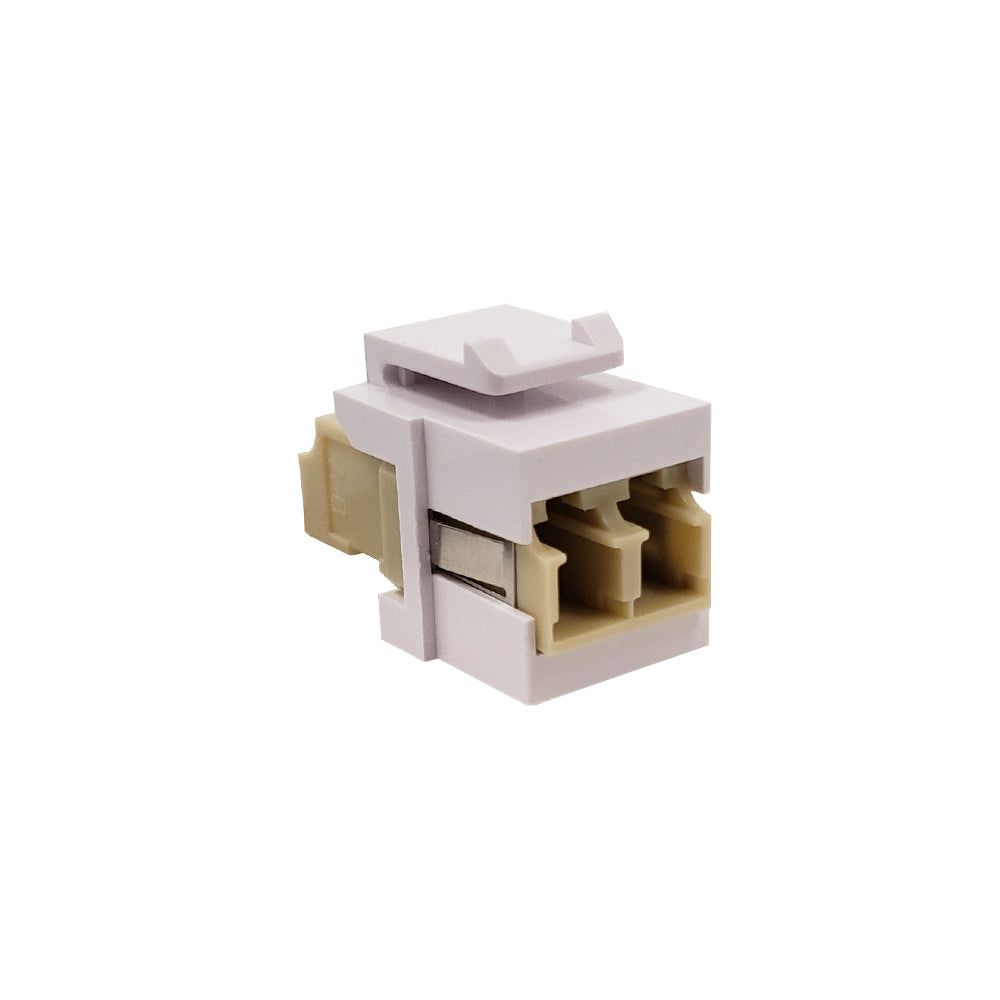LC/LC Keystone Wall Plate Insert White- Multimode 62.5u Duplex - Beige – Generic