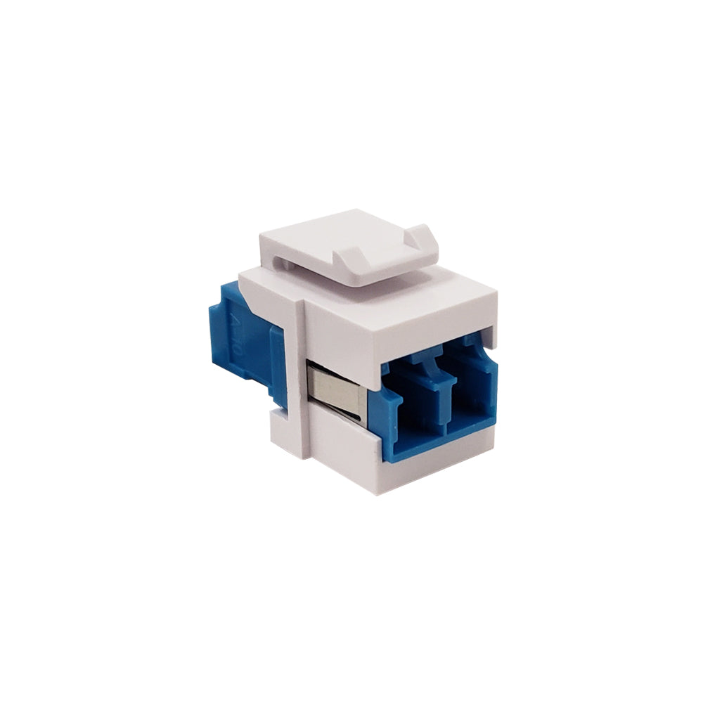 LC/LC Keystone Wall Plate Insert White- Singlemode UPC Duplex - Blue – Generic – Wall Plate Inserts & Jacks