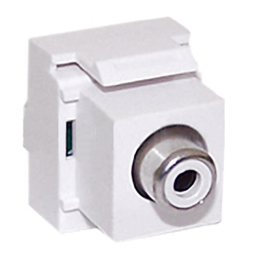 RCA 110 Style Punchdown to Female Keystone Insert - White – Generic – Wall Plate Inserts & Jacks