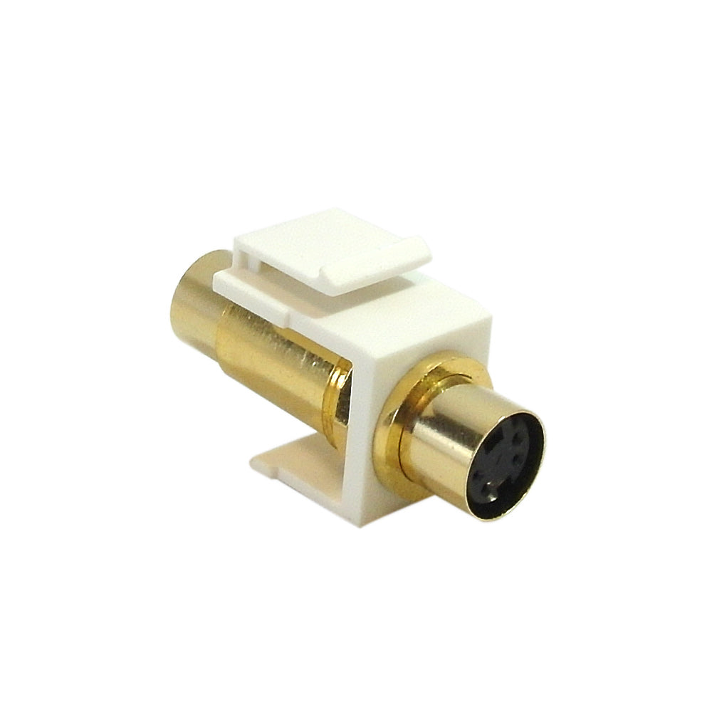 S-Video Female/Female Keystone Wall Plate Insert, Gold Plated – Generic