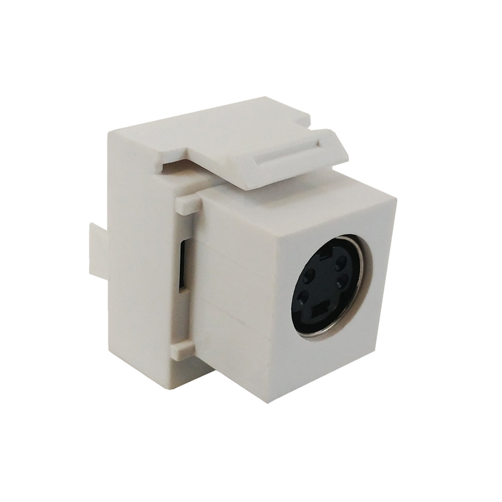 S-Video 110 Style Punch Down to Female Keystone Wall Plate Insert – Generic