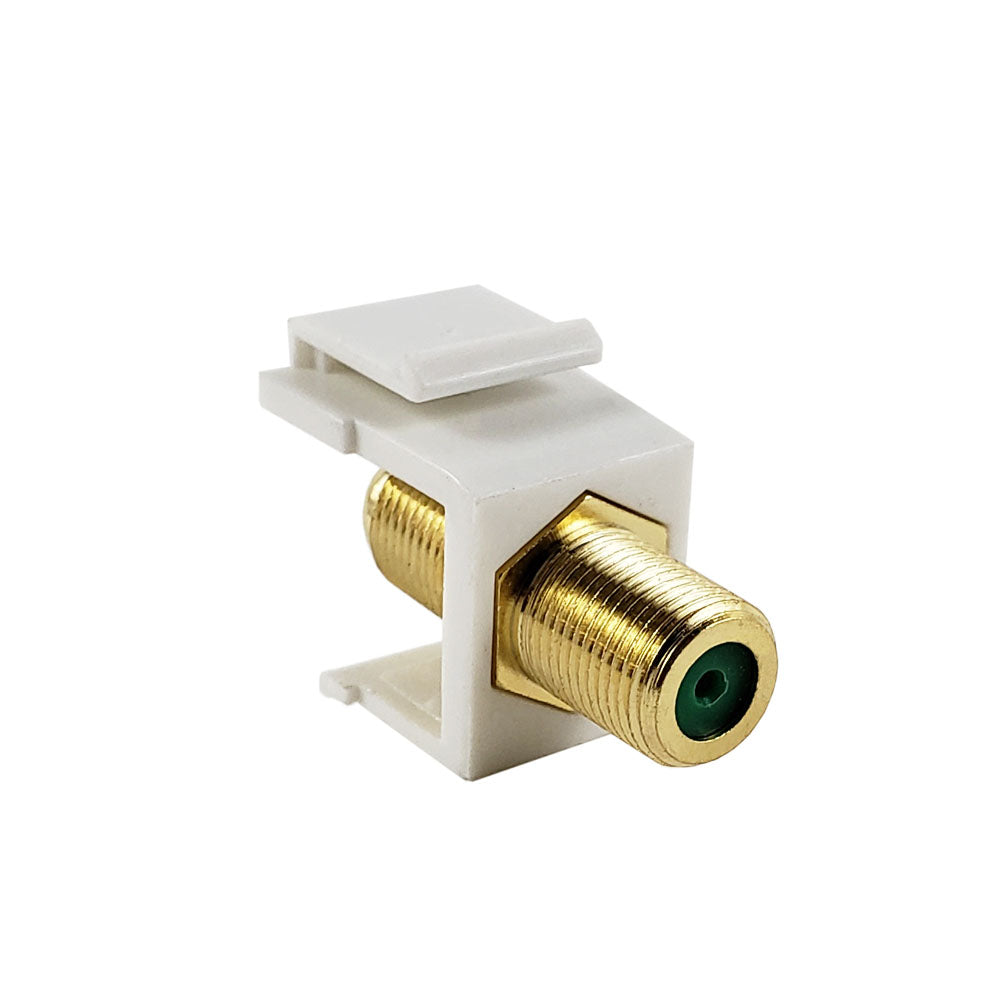 F-Type Female/Female Keystone Wall Plate Insert, Gold Plated (3Ghz Insert) – Generic