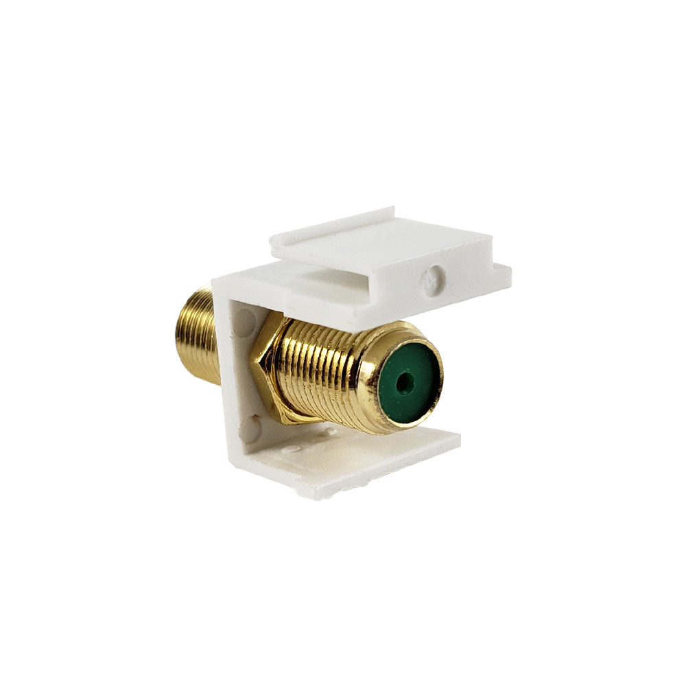 F-Type Female/Female Keystone Wall Plate Insert, Gold Plated (3Ghz Insert) – Generic – Wall Plate Inserts & Jacks (photo 2)