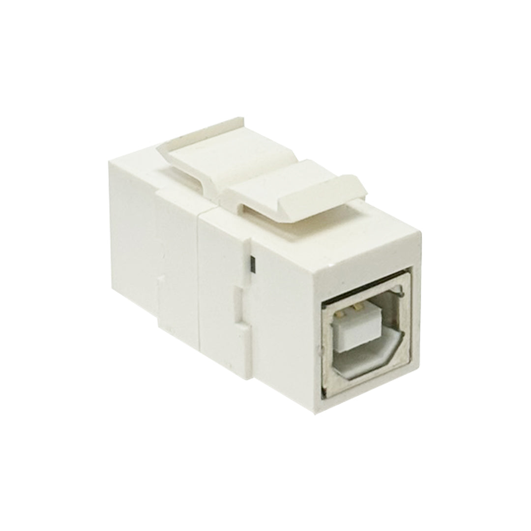 USB 2.0 B/B Keystone Wall Plate Insert – Generic