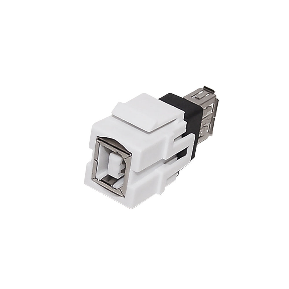 USB 2.0 B/A Keystone Wall Plate Insert – Generic