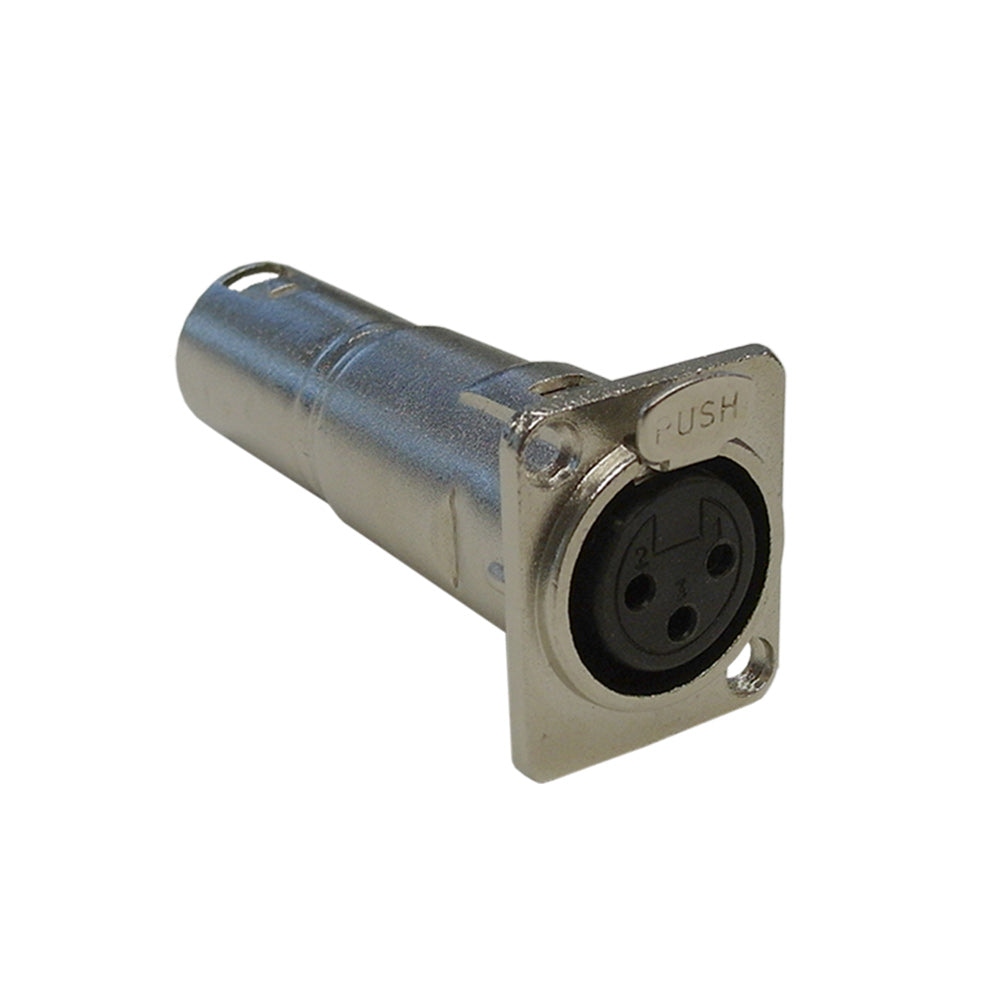 XLR Female D-Cut to XLR Male - Nickel – Generic