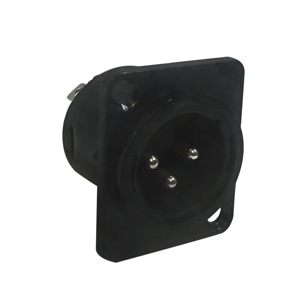 XLR Male to Solder D-Cut - Black – Generic – Wall Plate Inserts & Jacks