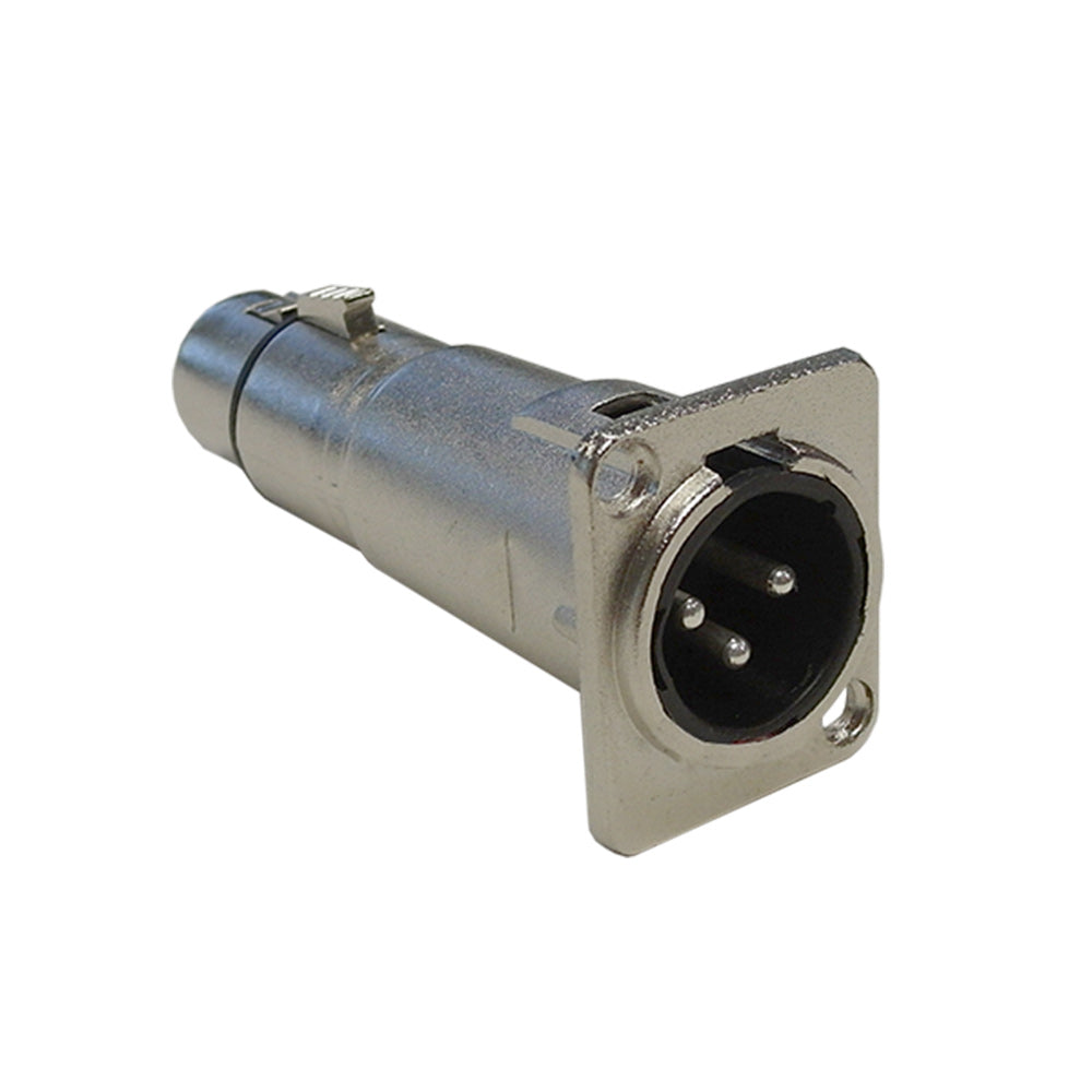 XLR Male D-Cut to XLR Female - Nickel – Generic