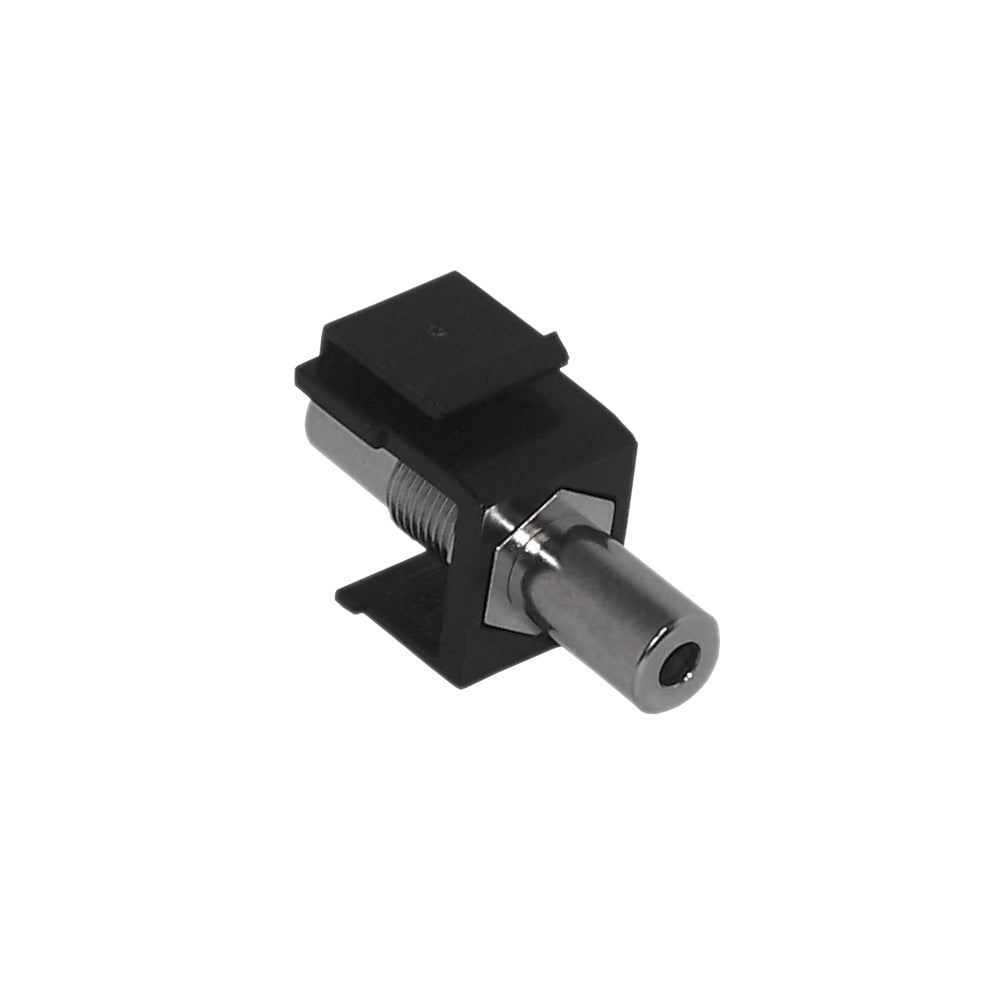 3.5mm Female to Female Stereo Keystone Wall Plate Insert - Black – Generic