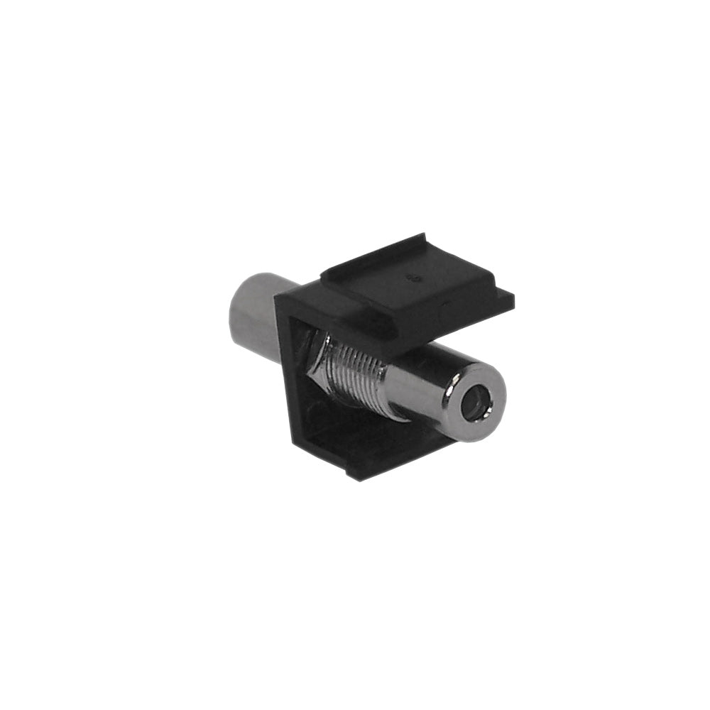 3.5mm Female to Female Stereo Keystone Wall Plate Insert - Black – Generic – Wall Plate Inserts & Jacks (photo 2)