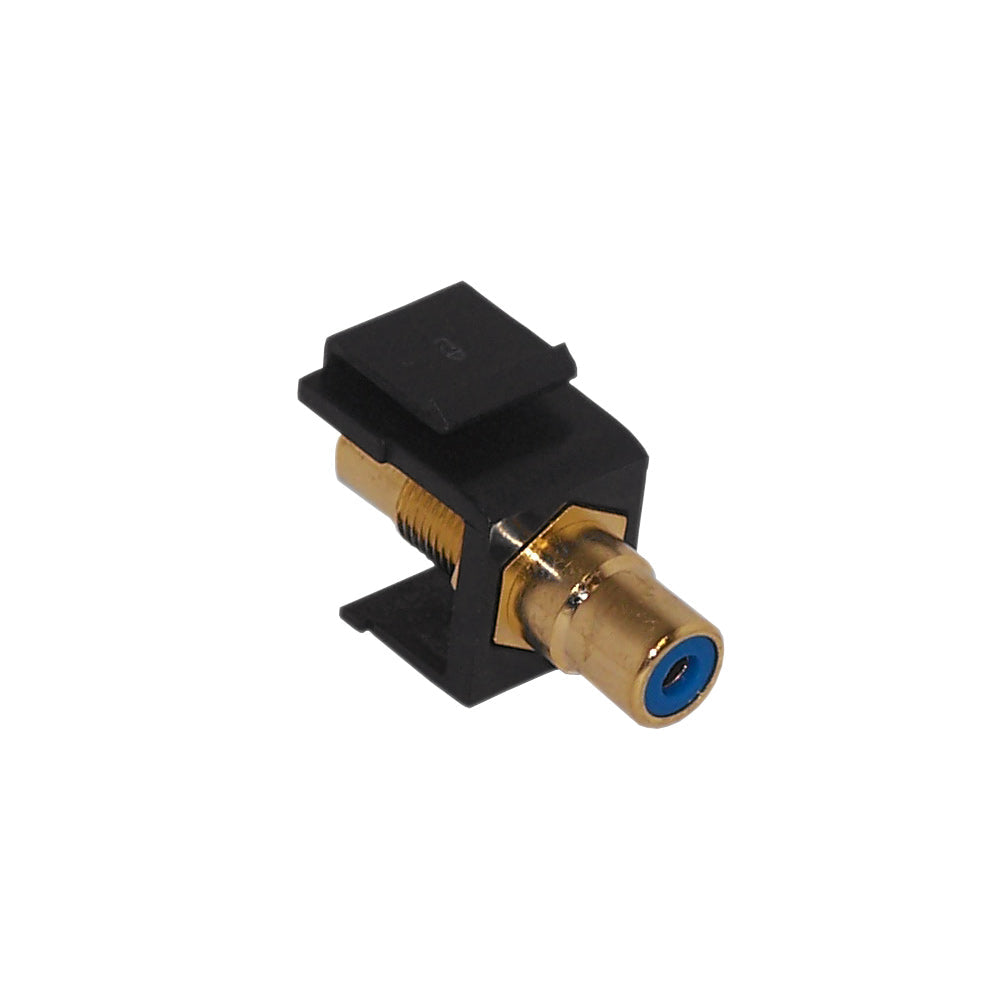 RCA Female/Female Keystone Wall Plate Insert Black, Gold Plated - Blue – Generic – Wall Plate Inserts & Jacks