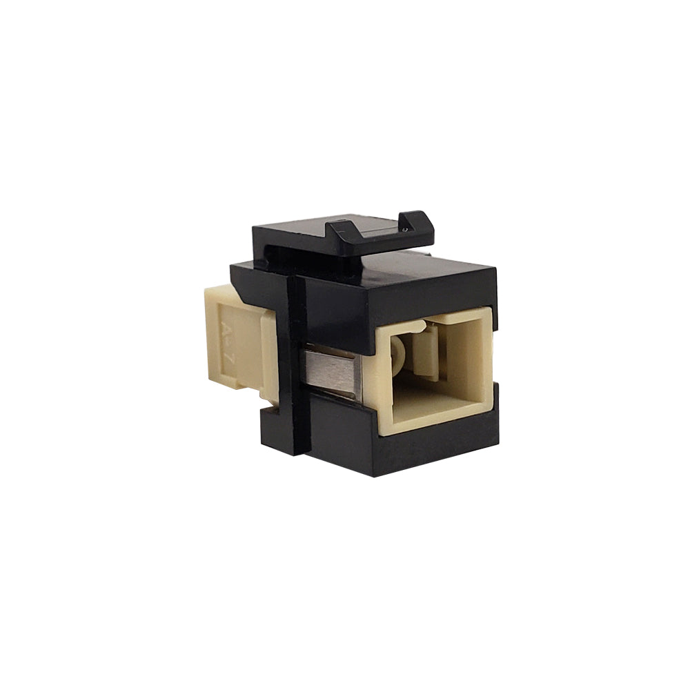 SC/SC Keystone Wall Plate Insert Black - Multimode 62.5u Simplex - Beige – Generic – Wall Plate Inserts & Jacks