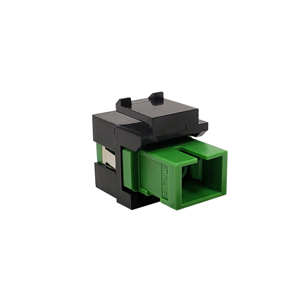 SC/SC Keystone Wall Plate Insert Black- Singlemode APC Simplex - Green – Generic – Wall Plate Inserts & Jacks (photo 2)