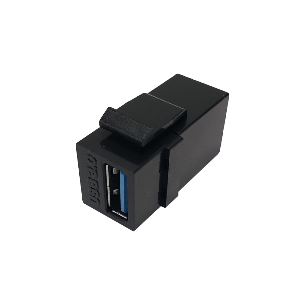 USB 3.0 A/A Keystone Wall Plate Insert - Black – Generic – Wall Plate Inserts & Jacks
