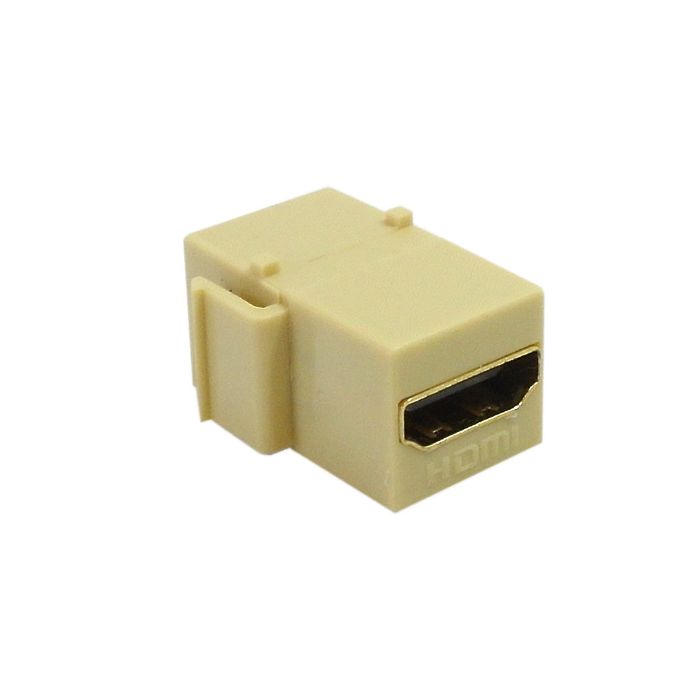 HDMI Female/Female Keystone Wall Plate Insert - Ivory – Generic – Wall Plate Inserts & Jacks (photo 2)