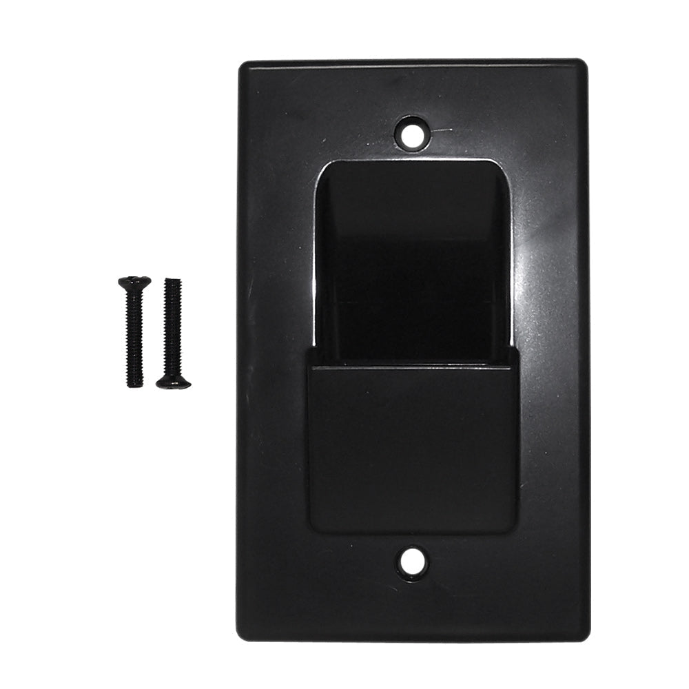 Cable Pass-through Wall Plate, Single Gang - Black – Generic