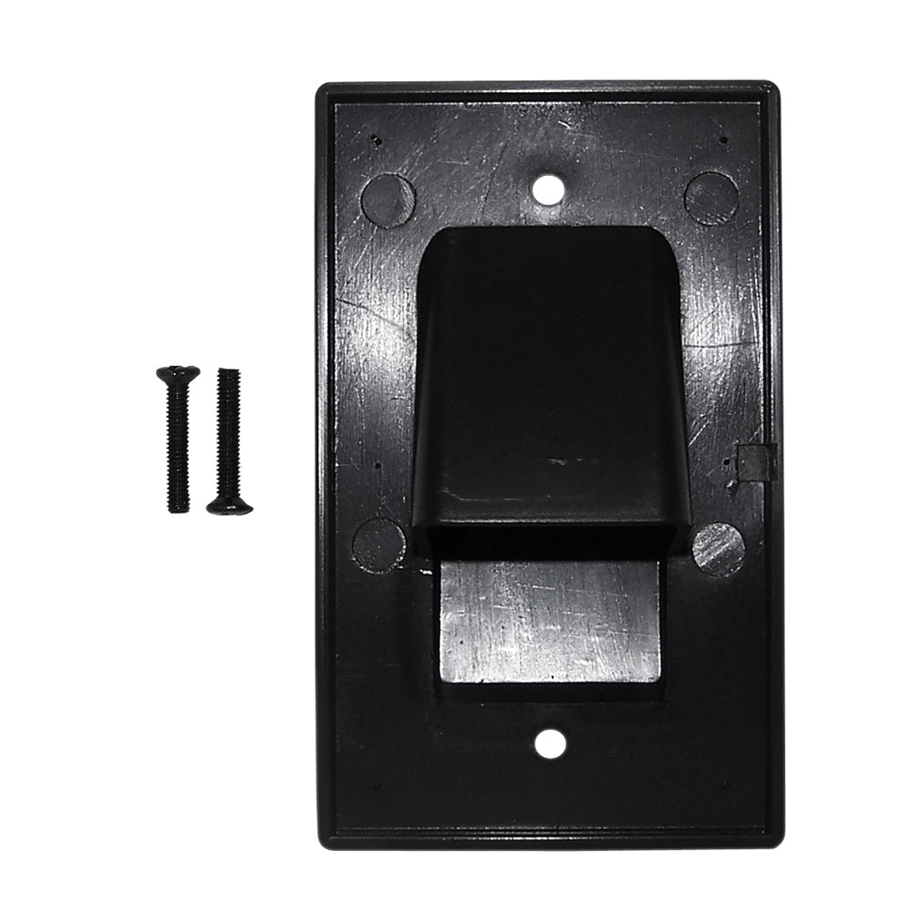 Cable Pass-through Wall Plate, Single Gang - Black – Generic – Pass-Through Wall Plates (photo 2)