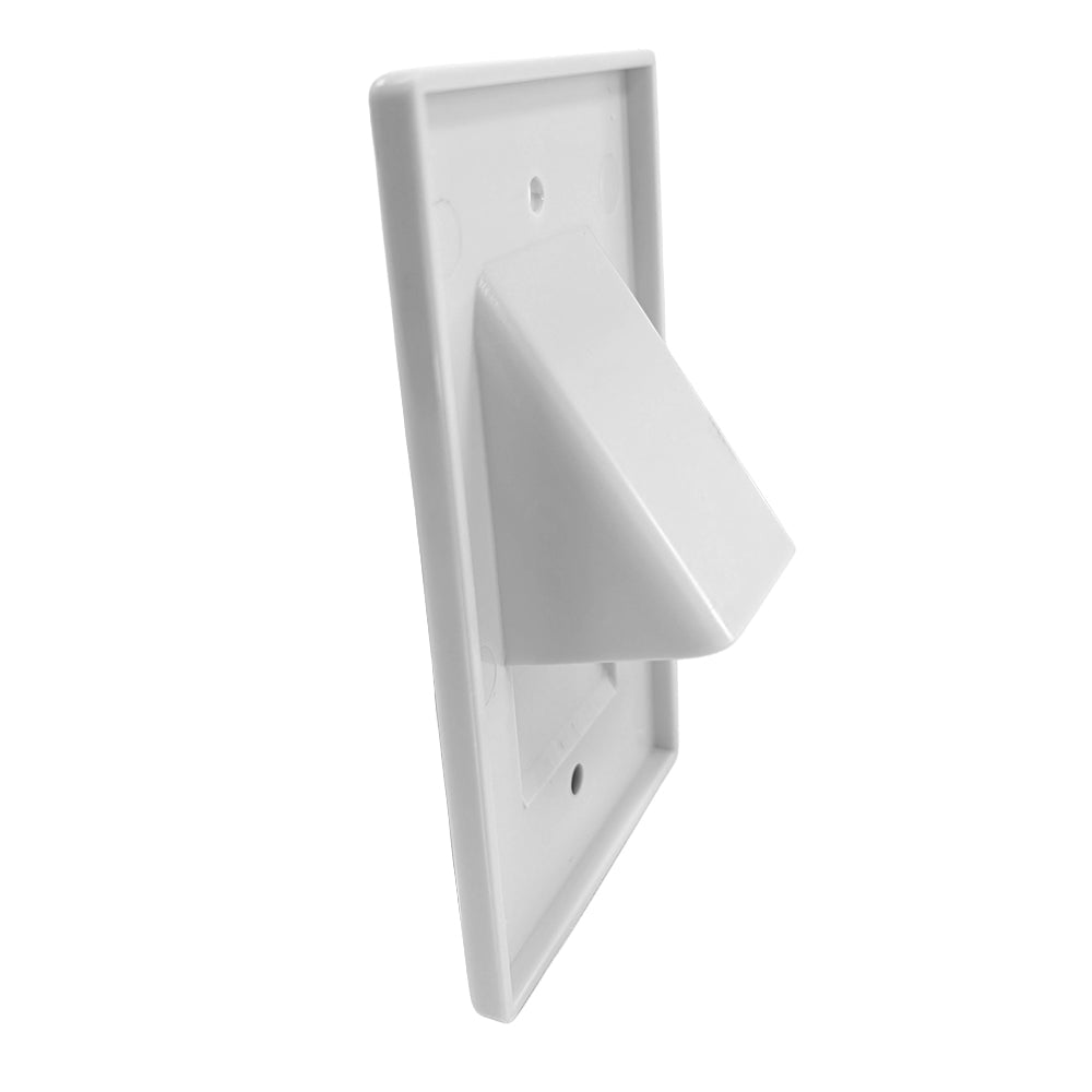 Cable Pass-through Wall Plate, Single Gang - White – Generic – Pass-Through Wall Plates (photo 3)