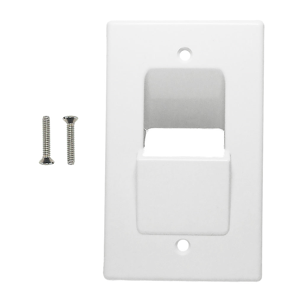 Cable Pass-through Wall Plate, Single Gang - White – Generic