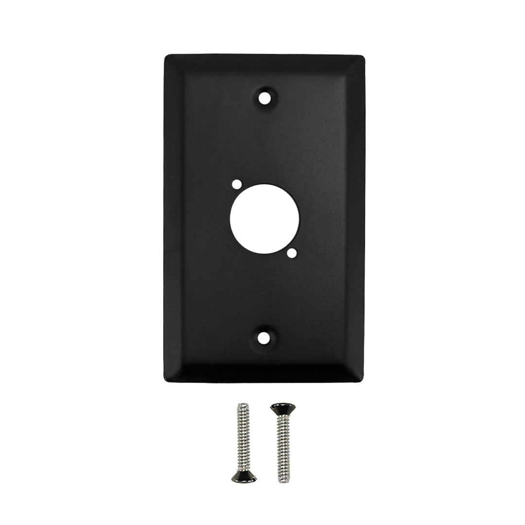 Single Gang - 1x D-Cut - Stainless Steel Wall Plate - Black – Generic