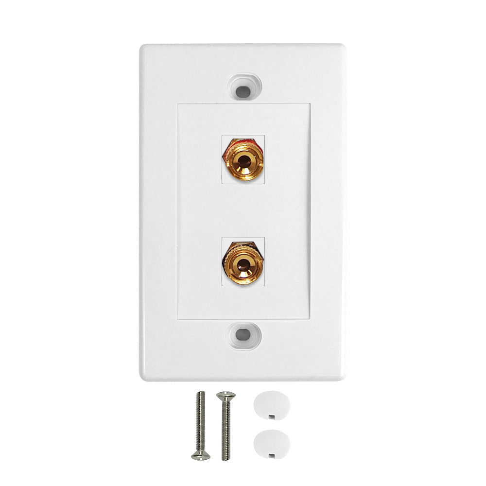 1 Pair Banana Clip Wall Plate Kit - White – Generic