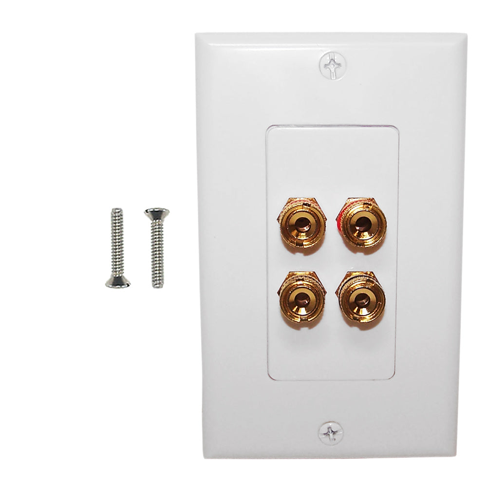 2 Pair Banana Clip Wall Plate Kit Decora - White – Generic