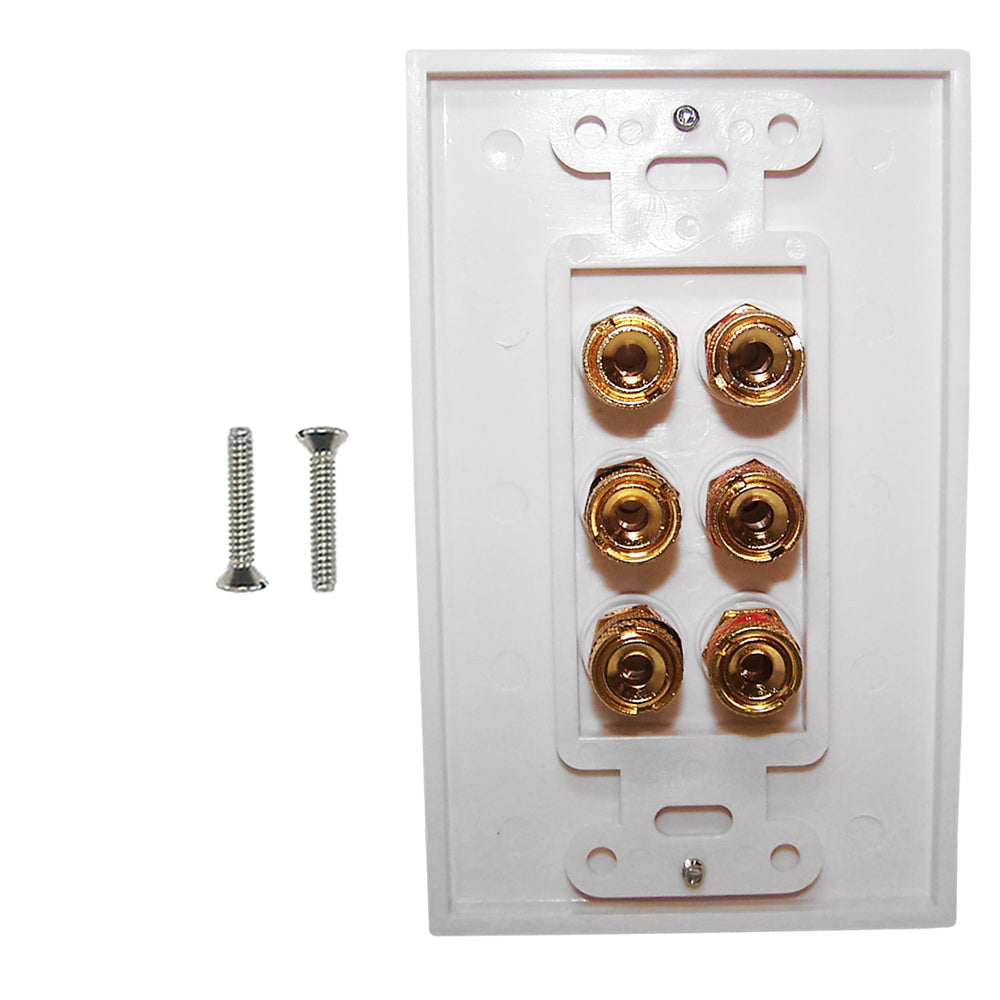 3 Pair Banana Clip Wall Plate Kit Decora - White – Generic – Wall Plate Kits (photo 2)