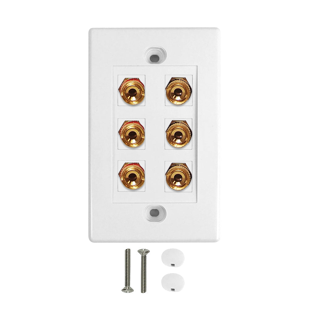 3 Pair Banana Clip Wall Plate Kit - White – Generic