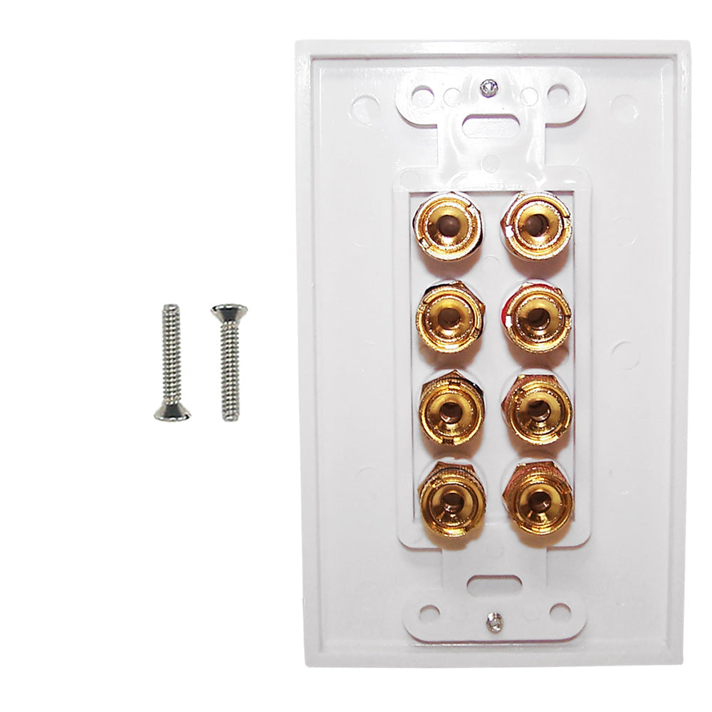 4 Pair Banana Clip Wall Plate Kit Decora - White – Generic – Wall Plate Kits (photo 2)