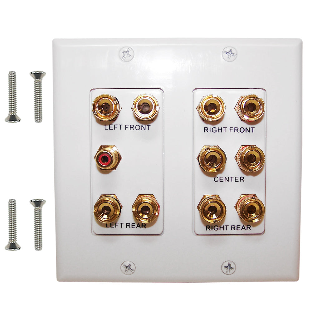 5.1 Surround Sound Wall Plate Kit Decora - White – Generic