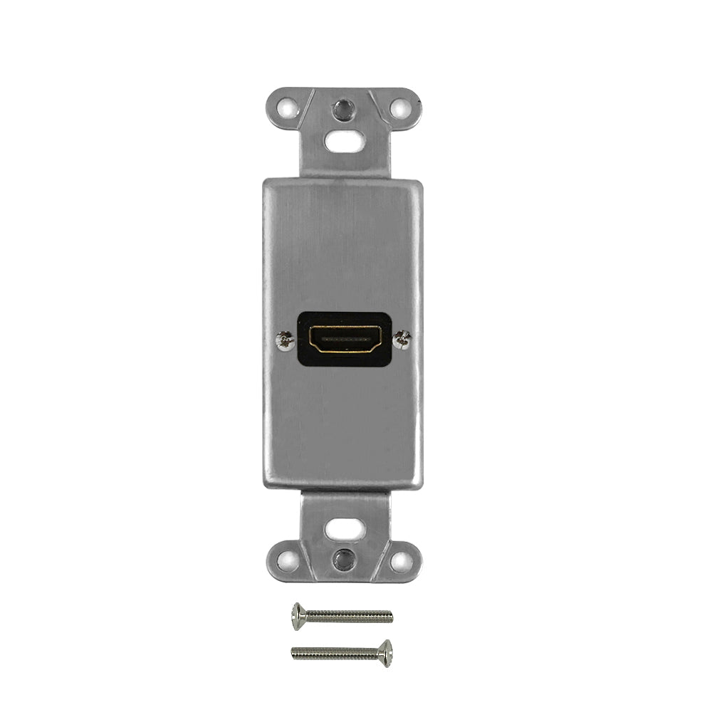 Stainless Steel Decora Strap - 1x HDMI – Generic – Wall Plate Kits