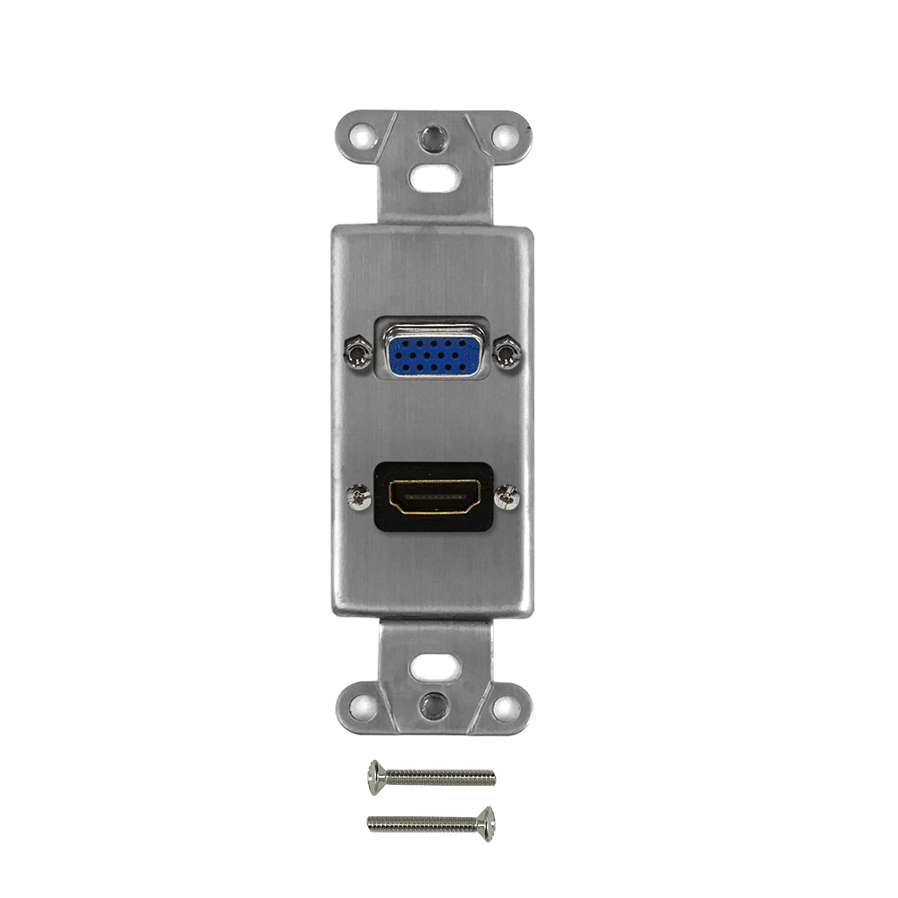 Stainless Steel Decora Strap - 1x HDMI + 1x VGA – Generic