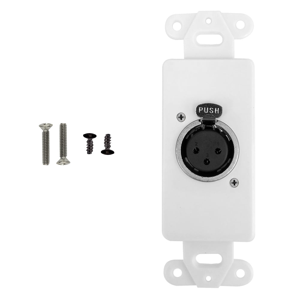White Decora Strap - 1x XLR Female, Locking – Generic