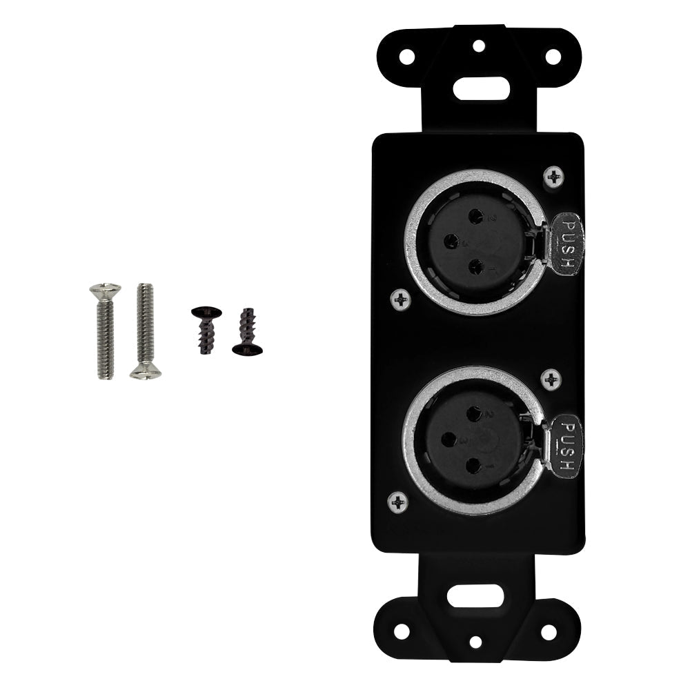 Black Decora Strap - 2x XLR Female, Locking – Generic